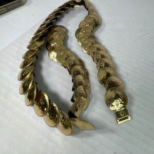 VTG coin belt stretch gold colored.